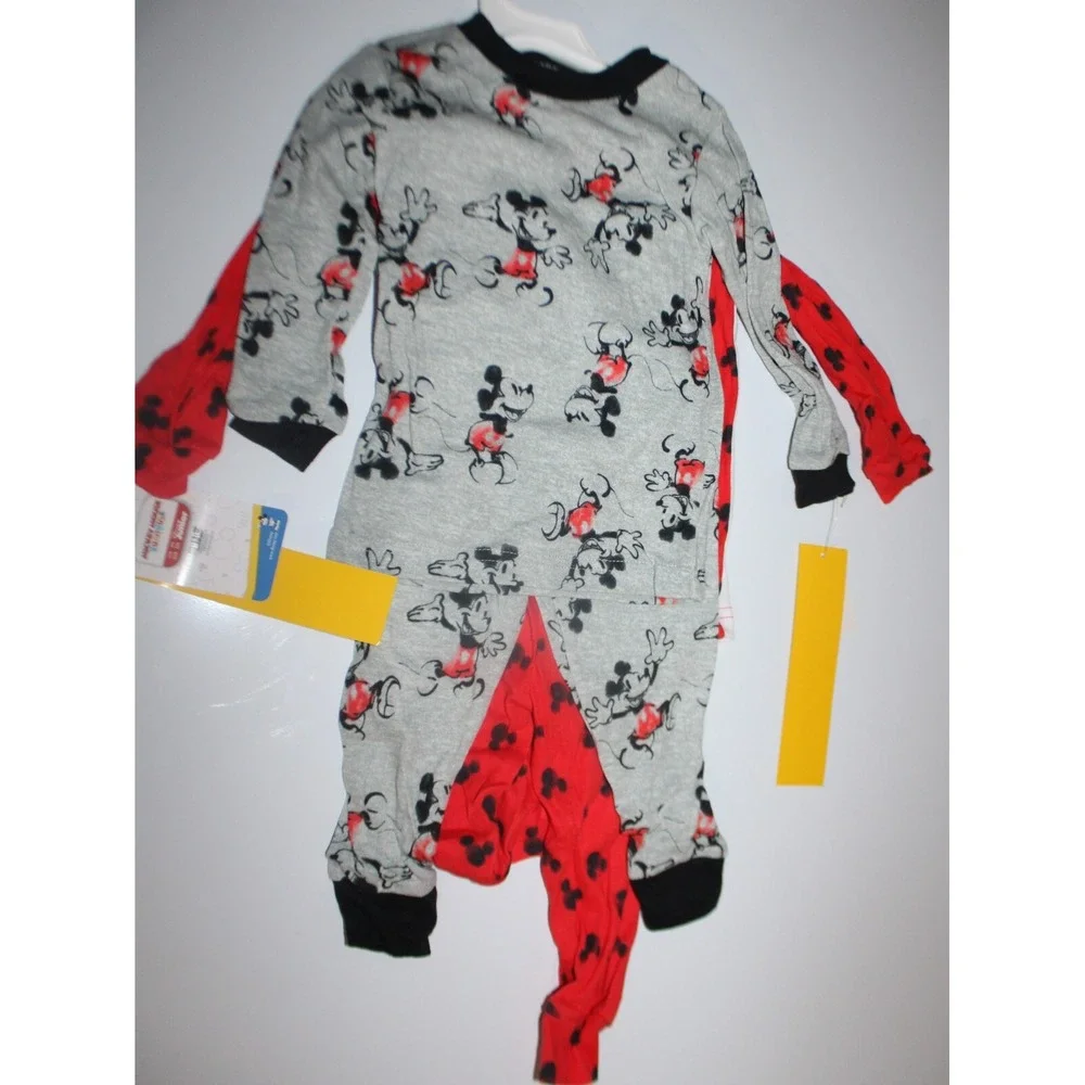 Disney Toddler Girls /Boys 4pc Mickey Mouse Snug Fit Pajama Set - 18 months